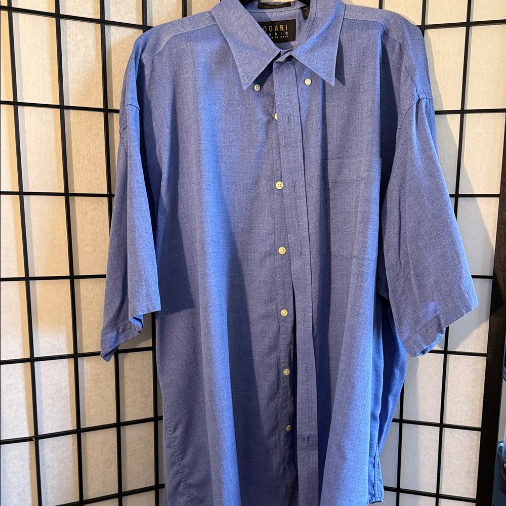 Logan Blue Casual Button Down Shirt for Men